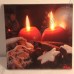 Картина с LED подсветкой: свечи в новогодних сладостях, выполненная на холсте